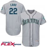 Camiseta Beisbol Hombre Seattle Mariners Robinson Cano 22 Gris Flex Base Autentico Coleccion Jugador