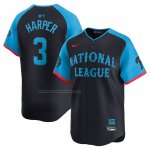 Camiseta Beisbol Hombre All Star 2024 Bryce Harper National League Limited Azul