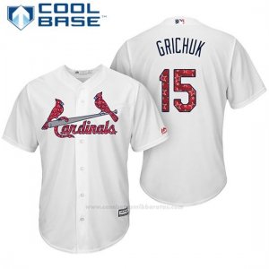 Camiseta Beisbol Hombre St. Louis Cardinals 2017 Estrellas y Rayas Randal Grichuk Blanco Cool Base