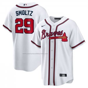 Camiseta Beisbol Hombre Atlanta Braves John Smoltz Retired Primera Replica Blanco