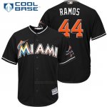 Camiseta Beisbol Hombre Miami Marlins 44 A.j. Ramos Negro2017 Cool Base