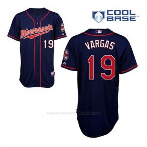 Camiseta Beisbol Hombre Minnesota Twins Kennys Vargas 19 Azul Azul Alterno 1ª Cool Base