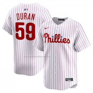 Camiseta Beisbol Hombre Philadelphia Phillies Jhoan Duran Primera Limited Blanco Camiseta Beisbol Hombre Philadelphia Phillies Jhoan Duran Primera Limited Blanco