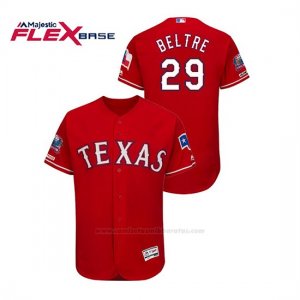 Camiseta Beisbol Hombre Texas Rangers Adrian Beltre 150th Aniversario Patch Final Season Stadium Patch Rojo