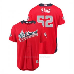 Camiseta Beisbol Hombre All Star Game San Diego Padres Brad Hand 2018 1ª Run Derby National League Rojo