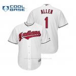 Camiseta Beisbol Hombre Cleveland Indians Greg Allen Cool Base Official 1ª Blanco