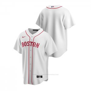 Camiseta Beisbol Hombre Boston Red Sox Replica Alterno Blanco