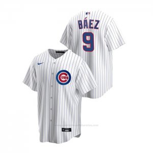 Camiseta Beisbol Hombre Chicago Cubs Javier Baez Replica Primera Blanco