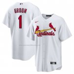 Camiseta Beisbol Hombre St. Louis Cardinals NO 1 Groom Primera Replica Blanco