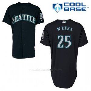 Camiseta Beisbol Hombre Seattle Mariners Rickie Weeks 25 Azul Azul Alterno Cool Base