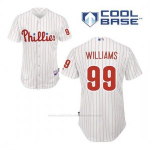 Camiseta Beisbol Hombre Philadelphia Phillies Mitch Williams 99 Blanco 1ª Cool Base