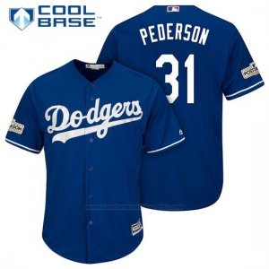 Camiseta Beisbol Hombre Los Angeles Dodgers 2017 Postemporada Joc Pederson Cool Base