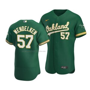 Camiseta Beisbol Hombre Oakland Athletics J.b. Wendelken Kelly Autentico Alterno Verde