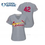 Camiseta Beisbol Mujer St. Louis Cardinals 2019 Jackie Robinson Day Cool Base Gris