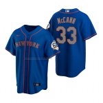 Camiseta Beisbol Hombre New York Mets James Mccann Replica Azul