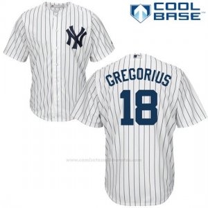 Camiseta Beisbol Hombre New York Yankees Didi Gregorius Blanco Autentico Coleccion Cool Base