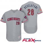 Camiseta Beisbol Hombre Cincinnati Reds 2017 Estrellas Y Rayas 28 Anthony Desclafani Gris Flex Base