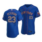 Camiseta Beisbol Hombre New York Mets David Peterson Autentico Alterno Azul