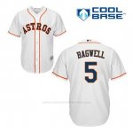 Camiseta Beisbol Hombre Houston Astros Jeff Bagwell 5 Blanco 1ª Cool Base