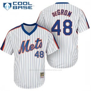 Camiseta Beisbol Hombre New York Mets Jacob Degrom Blanco Cooperstown Cool Base