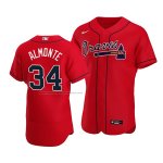 Camiseta Beisbol Hombre Atlanta Braves Abraham Almonte Autentico Alterno Rojo