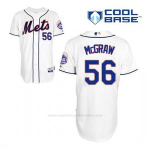 Camiseta Beisbol Hombre New York Mets Tug Mcgraw 56 Blanco Alterno Cool Base