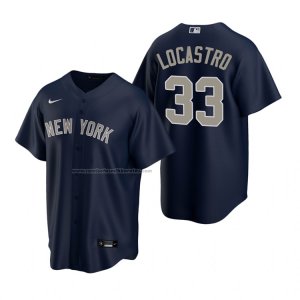 Camiseta Beisbol Hombre New York Yankees Tim Locastro Replica Alterno Azul