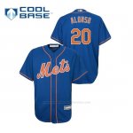 Camiseta Beisbol Nino New York Mets Pete Alonso Cool Base Replica Alternato Azul