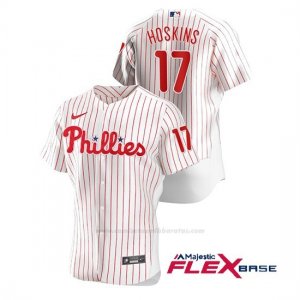 Camiseta Beisbol Hombre Philadelphia Phillies Rhys Hoskins Autentico Nike Blanco