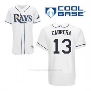 Camiseta Beisbol Hombre Tampa Bay Rays Asdrubal Cabrera 13 Blanco 1ª Cool Base