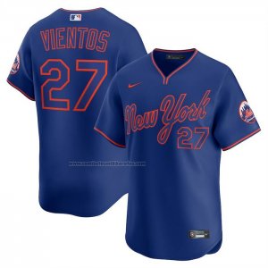 Camiseta Beisbol Hombre New York Mets Mark Vientos Alternate Limited Azul