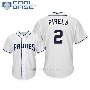 Camiseta Beisbol Hombre San Diego Padres Jose Pirela Cool Base 1ª Blanco
