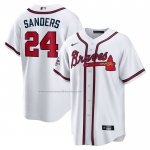 Camiseta Beisbol Hombre Atlanta Braves Deion Sanders Retired Primera Replica Blanco