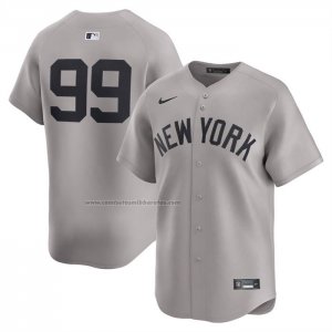 Camiseta Beisbol Hombre New York Yankees Aaron Judge Camisa Ruta Limited Gris