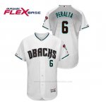 Camiseta Beisbol Hombre Arizona Diamondbacks David Peralta 150th Aniversario Patch Autentico Flex Base Blanco