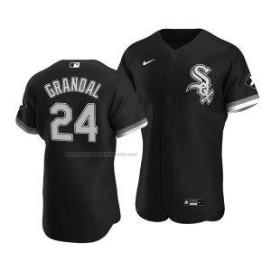 Camiseta Beisbol Hombre Chicago White Sox Yasmani Grandal Autentico Alterno Negro