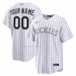Camiseta Beisbol Hombre Colorado Rockies Primera Replica Personalizada Blanco1 Camiseta Beisbol Hombre Colorado Rockies Primera Replica Personalizada Blanco1