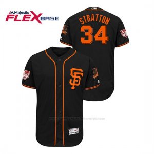 Camiseta Beisbol Hombre San Francisco Giants Chris Stratton 2019 Entrenamiento de Primavera Flex Base Negro
