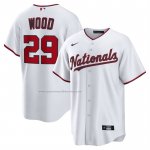 Camiseta Beisbol Hombre Washington Nationals James Wood Primera Blanco