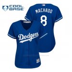 Camiseta Beisbol Mujer Los Angeles Dodgers Manny Machado Cool Base Alternato Royal