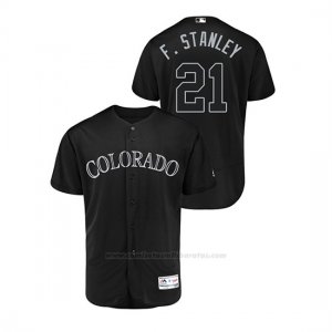 Camiseta Beisbol Hombre Colorado Rockies Kyle Freeland 2019 Players Weekend Autentico Negro