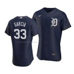 Camiseta Beisbol Hombre Detroit Tigers Bryan Garcia Alterno Autentico Azul