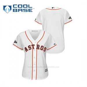 Camiseta Beisbol Mujer Houston Astros 2019 Postseason Cool Base Blanco