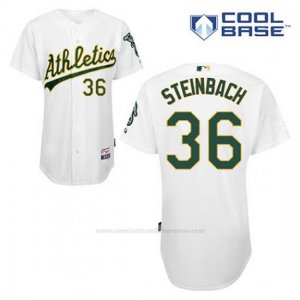 Camiseta Beisbol Hombre Oakland Athletics Terry Steinbach 36 Blanco 1ª Cool Base