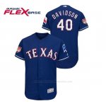 Camiseta Beisbol Hombre Texas Rangers Matt Davidson 2019 Entrenamiento de Primavera Flex Base Azul