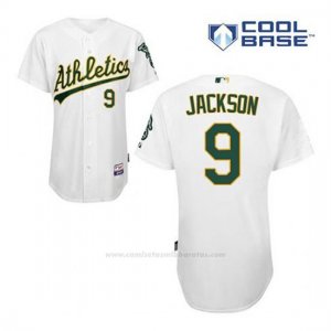Camiseta Beisbol Hombre Oakland Athletics Reggie Jackson 9 Blanco 1ª Cool Base