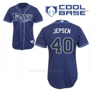 Camiseta Beisbol Hombre Tampa Bay Rays Kevin Jepsen 40 Azul Azul Alterno Cool Base
