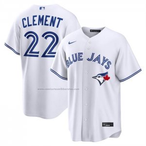 Camiseta Beisbol Hombre Toronto Blue Jays Ernie Clement Primera Replica Blanco1