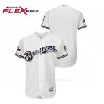 Camiseta Beisbol Hombre Milwaukee Brewers 2019 Postseason Flex Base Blanco
