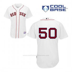 Camiseta Beisbol Hombre Boston Red Sox 50 Mookie Betts 50 Blanco 1ª Cool Base